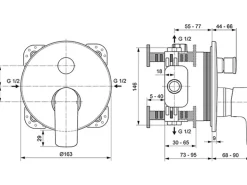 Ideal Standard Badearmatur Connect Air Unterputz Chrom