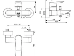 Ideal Standard Badearmatur Tesi Aufputz Chrom