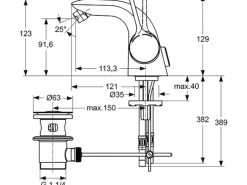 Ideal Standard Bidetarmatur Melange Chrom