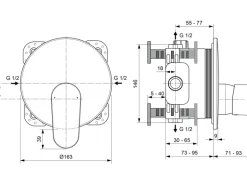 Ideal Standard Brausearmatur Cerafine O Unterputz Chrom