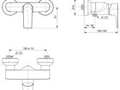 Ideal Standard Brausearmatur Connect Air AP Chrom