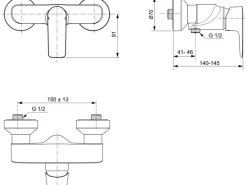 Ideal Standard Brausearmatur Connect Air AP Chrom