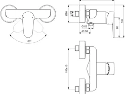 Ideal Standard Brausearmatur Cerafine O Aufputz Silk Black