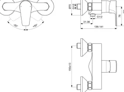 Ideal Standard Brausearmatur Cerafine D Aufputz Chrom