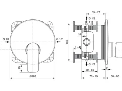 Ideal Standard Brausearmatur Connect Air Unterputz Brushed Gold