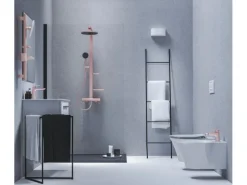 Ideal Standard Duschsystem Einhebel-Armatur mit Regen- und Handbrause Rosé