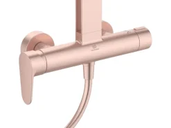 Ideal Standard Duschsystem Einhebel-Armatur mit Regen- und Handbrause Rosé