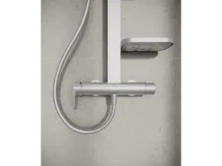 Ideal Standard Duschsystem Einhebel-Armatur mit Regen- und Handbrause Silver