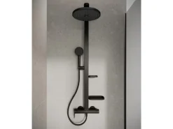 Ideal Standard Duschsystem Einhebel-Armatur mit 2 Brausen Schwarz Matt