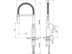 Ideal Standard Küchenarmatur Ceralook Semi-Professional Chrom
