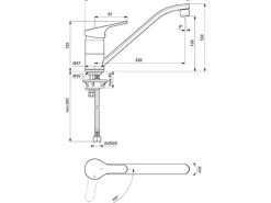 Ideal Standard Küchenarmatur Cerafit BlueStart Chrom