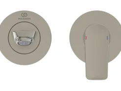 Ideal Standard Wand-Waschtischarmatur Connect Air Ausladung 18,5 cm Silver Storm