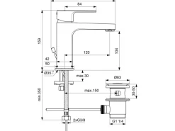 Ideal Standard Waschtischarmatur Cerafine D H105 Chrom