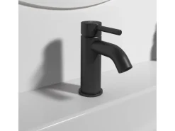 Ideal Standard Waschtischarmatur Ceraline mit PushOpen-Ventil Silk Black