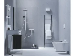 Ideal Standard Waschtischarmatur Push-Open Ausladung 125 mm Silver