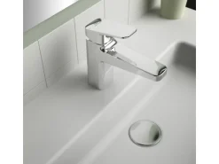 Ideal Standard Waschtischarmatur Chrom mit PushOpen-Ventil Ceraplan H90