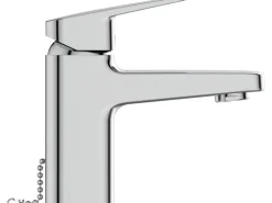 Ideal Standard Waschtischarmatur Ceraplan Chrom ohne Ablaufgarnitur m. Kette H75