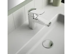 Ideal Standard Waschtischarmatur Ceraplan Chrom ohne Ablaufgarnitur m. Kette H75