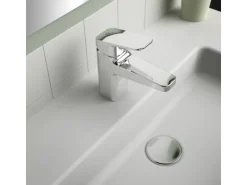 Ideal Standard Waschtischarmatur Ceraplan Chrom mit PushOpen-Ventil H75