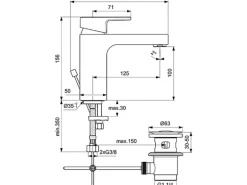 Ideal Standard Waschtischarmatur Edge Chrom