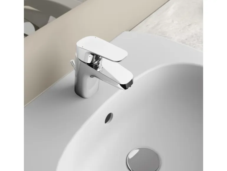 Ideal Standard Waschtischarmatur Ceraflex mit Kunststoff-Ablaufgarnitur Chrom