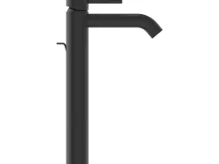 Ideal Standard Waschtischarmatur Ceraline Längerer Sockel + Ablaufgarnitur Black