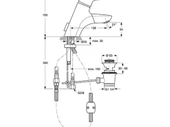 Ideal Standard Waschtischarmatur Ceramix Blue Lift Chrom