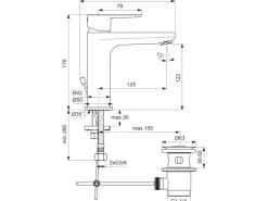 Ideal Standard Waschtischarmatur Cerafine O Grande Chrom