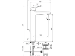 Ideal Standard Waschtischarmatur Ceraplan Chrom H250