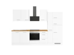 Impuls Küchen Küchenzeile IKZ1310X7 310 cm Weiß mit E-Geräten