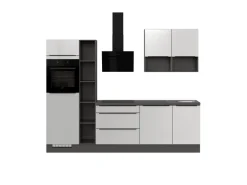 Impuls Küchen Küchenzeile IBZ42807P 280 cm Weiß ohne E-Geräte