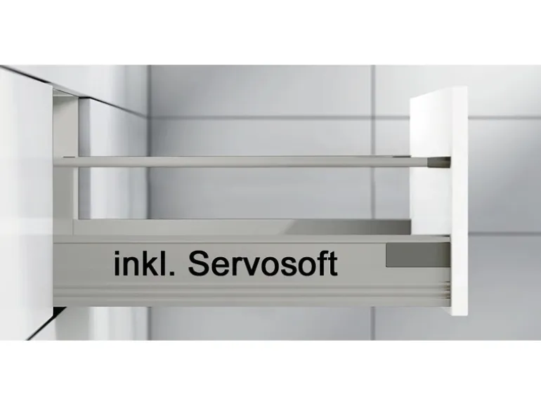 Impuls Küchenzeile 320 cm Alby Blue mit E-Geräte rechts