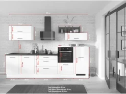 Impuls Küchenzeile 320 cm ohne E-Geräte Alby Blue rechts