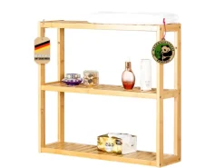 KARAT Bambus Wandregal WyomIng Elegantes Schweberegal Mit 3 Etagen