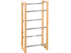 KARAT Bambus-Flaschenkastenständer Flash - Robustes Lagerregal für Büro, Küche, Garage oder Flur - 112 x 56 x 32 cm