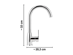 Küchenarmatur Lattari Einhebel Chrom-Optik
