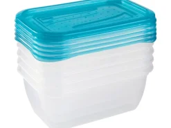 Keeeper Frischhaltedose Fredo Fresh Transparent-Blau 5 x  0,5 l