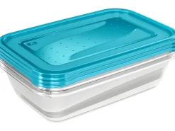 Keeeper Frischhaltedose Fredo Fresh Transparent-Blau 3 x 2,4 l