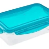 Keeeper Frischhaltedose Tino 22,5 cm x 13,5 cm x 6,5 cm Transparent-Blau