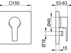Keuco EHM-Wannenmischer Edition 11 51172 Chrom