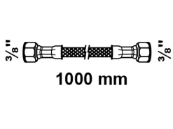 Kirchhoff Anschlussschlauch Flexibel 1.000 mm 15 mm (3/8"IG) x 15 mm (3/8"IG)