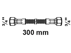 Kirchhoff Anschlussschlauch Flexibel 300 mm 24,2 mm (3/4"IG) x 24,2 mm (3/4"IG)