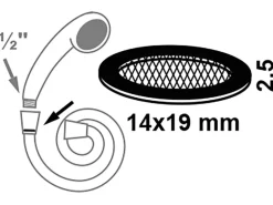 Kirchhoff Dichtung Schmutzfangsieb für Brauseschlauch 13 mm (1/2")