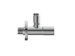 Kirchhoff Eckventil DEV-1WK mit Rosette 21 mm (1/2"AG) x 10 mm Chrom