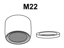 Kirchhoff Mischdüse M22IG Verchromt