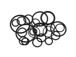 Kirchhoff O-Ring-Sortiment Gummi Diverse Größen Schwarz 22 Stück