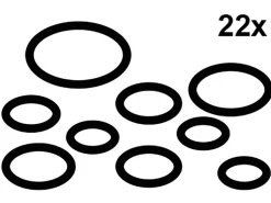 Kirchhoff O-Ring-Sortiment Gummi Diverse Größen Schwarz 22 Stück