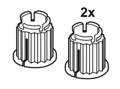 Kirchhoff Rastbuchse für Oberteil Weiß 2 Stück
