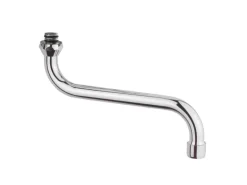 Kirchhoff S-Rohrauslauf mit Mischdüse O-Ring 20 mm (3/4") x 200 mm Chrom