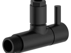 Kirchhoff Universal Eckventil für Kalt- und Warmwasserleitungen Schwarz Matt